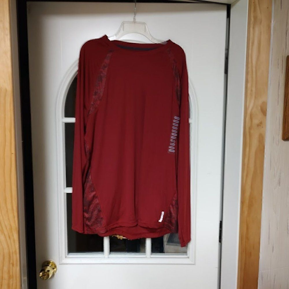 New Reebok Active Wear Long Sleeve Red Shirt Size Men's XL